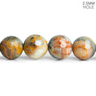 14mm Red Creek Jasper faceted round beads 7 inches 13 pieces - The Bead Traders
