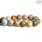 14mm Red Creek Jasper faceted round beads 7 inches 13 pieces - The Bead Traders