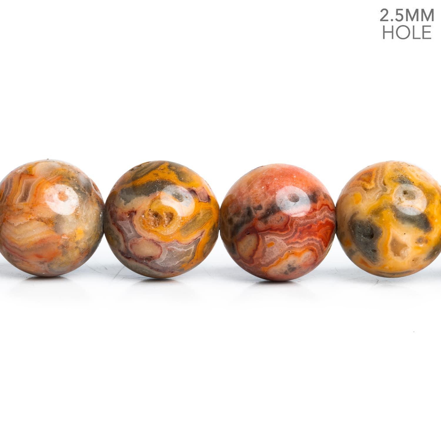 14mm Red Creek Jasper plain round beads 7 inches 13 pieces - The Bead Traders