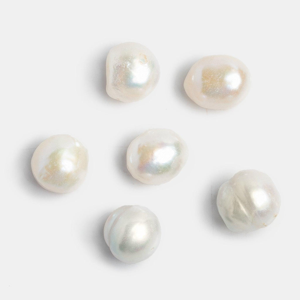 14mm White Baroque Pearl Focal 1 Piece - The Bead Traders