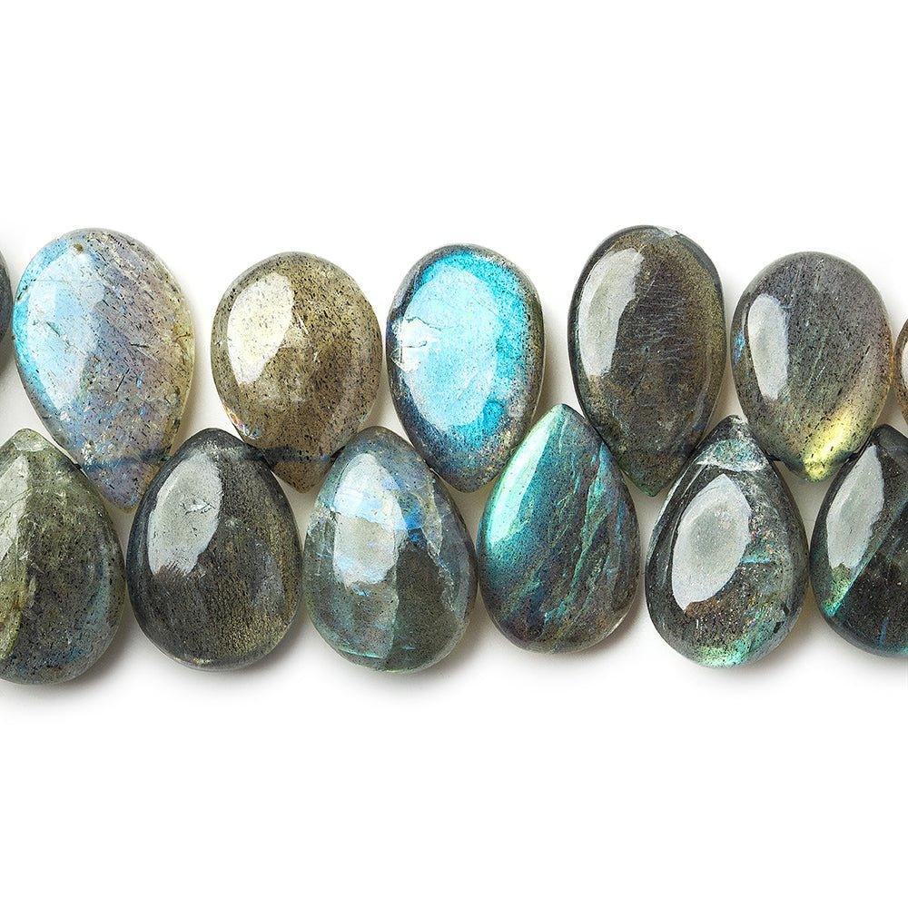 14x10-20x12mm Labradorite plain pears 8 inch 36 beads - The Bead Traders