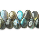 14x10-20x12mm Labradorite plain pears 8 inch 36 beads - The Bead Traders