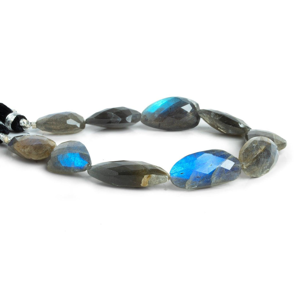 14x10mm Black Labradorite Faceted Nuggets 8 inch 8 beads - The Bead Traders