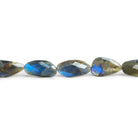 14x10mm Black Labradorite Faceted Nuggets 8 inch 8 beads - The Bead Traders