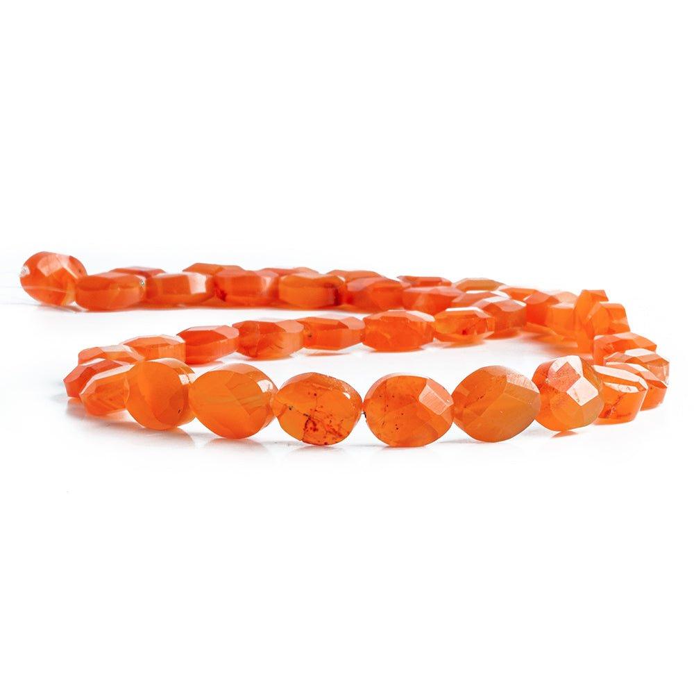 14x10mm Carnelian Orange Agate Faceted Oval Beads 16 inch 29 pieces - The Bead Traders
