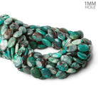 14x10mm Chrysocolla plain oval beads 15.5 inch 28 pieces - The Bead Traders