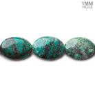 14x10mm Chrysocolla plain oval beads 15.5 inch 28 pieces - The Bead Traders