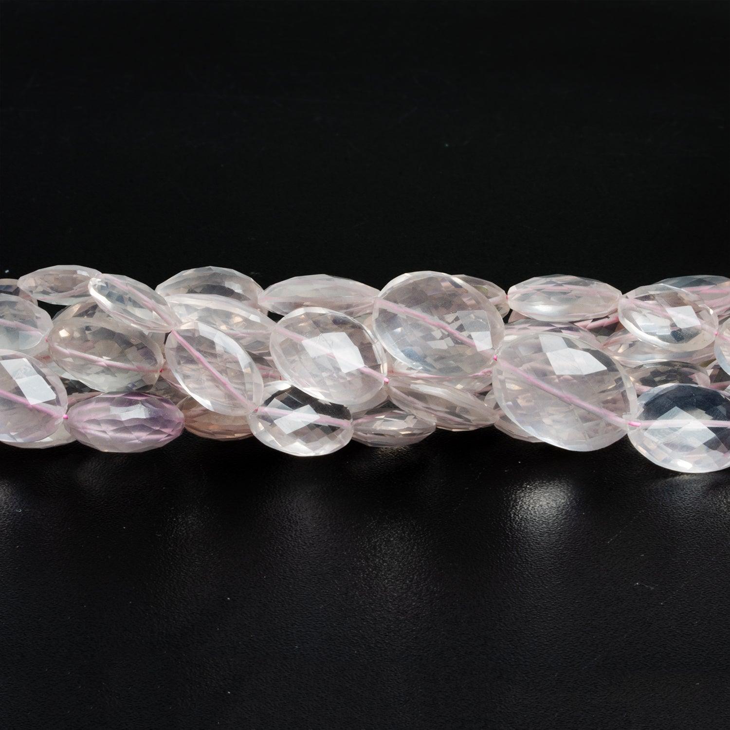 14x10mm Rose Quartz Faceted Ovals 8 inch 14 beads - The Bead Traders