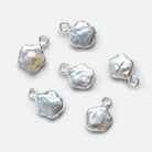 14x10mm Silver Leafed Star Pearl Pendant 1 Piece - The Bead Traders