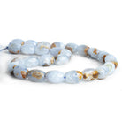 14x10mm Turkish Chalcedony w/ Matrix Drum Barrels 15 inch 25 beads - The Bead Traders