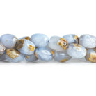 14x10mm Turkish Chalcedony w/ Matrix Drum Barrels 15 inch 25 beads - The Bead Traders