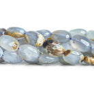 14x10mm Turkish Chalcedony w/ Matrix Ovals 14 inch 25 beads - The Bead Traders