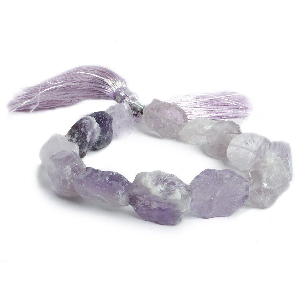 14x11-16x13mm Amethyst Hammer Faceted Oval Beads 8 inch 13 pieces - The Bead Traders