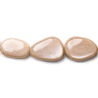14x11-26x20mm Blush Peach Moonstone plain nugget beads 18 inches 25 pieces - The Bead Traders