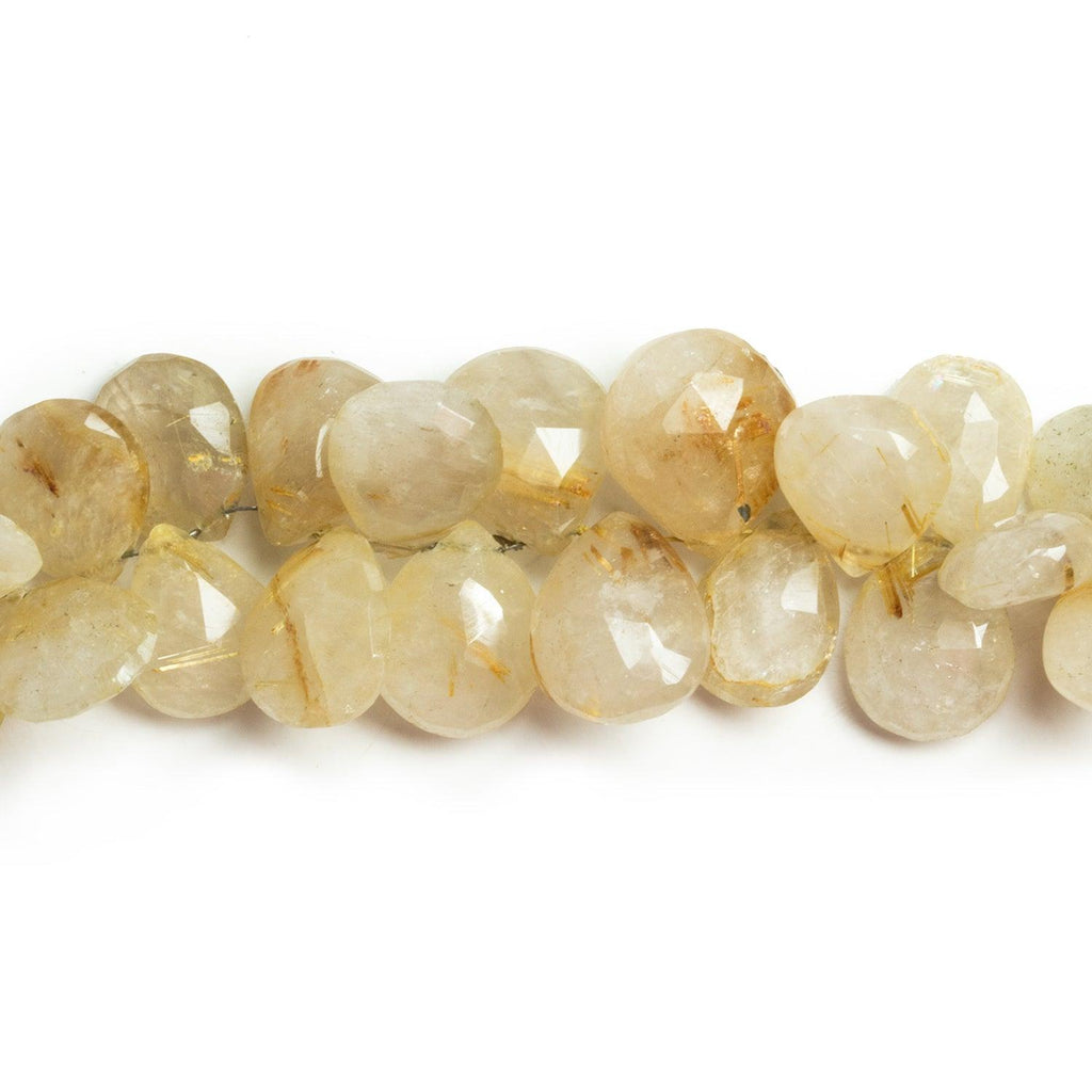 14x11mm Golden Rutilated Quartz Faceted Pears 8 inch 38 beads - The Bead Traders