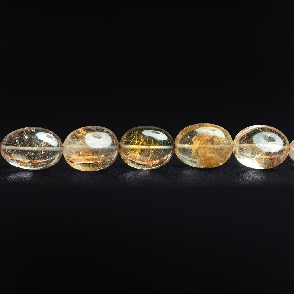 14x11mm Rutilated Quartz Plain Nuggets 13 inch 23 beads - The Bead Traders