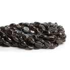 14x11mm Smoky Quartz Ovals 12 inch 24 beads - The Bead Traders