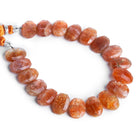 14x11mm Sunstone Faceted Pillows 8 inch 18 beads - The Bead Traders