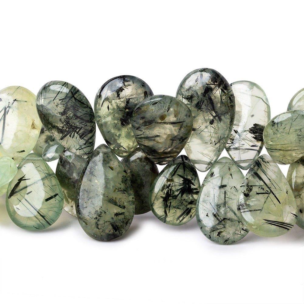 14x12-20x12mm Dendritic Prehnite Plain Pear Beads 7.5 inch 50 pieces - The Bead Traders