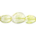 14x13-19x15mm Lemon Quartz faceted flat nugget beads 8 inch 10 beads - The Bead Traders