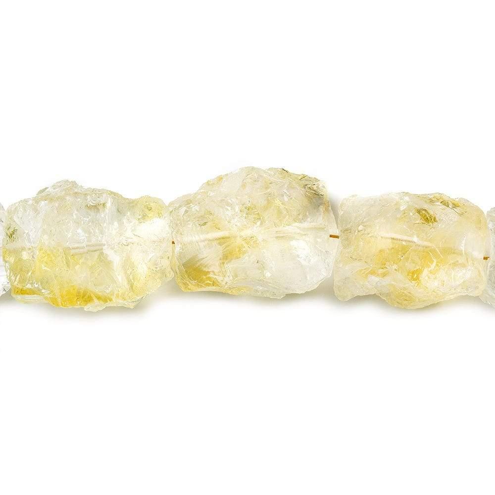 14x14mm Citrine Beads Hammer Faceted Rectangle 8 inch 14 pcs - The Bead Traders
