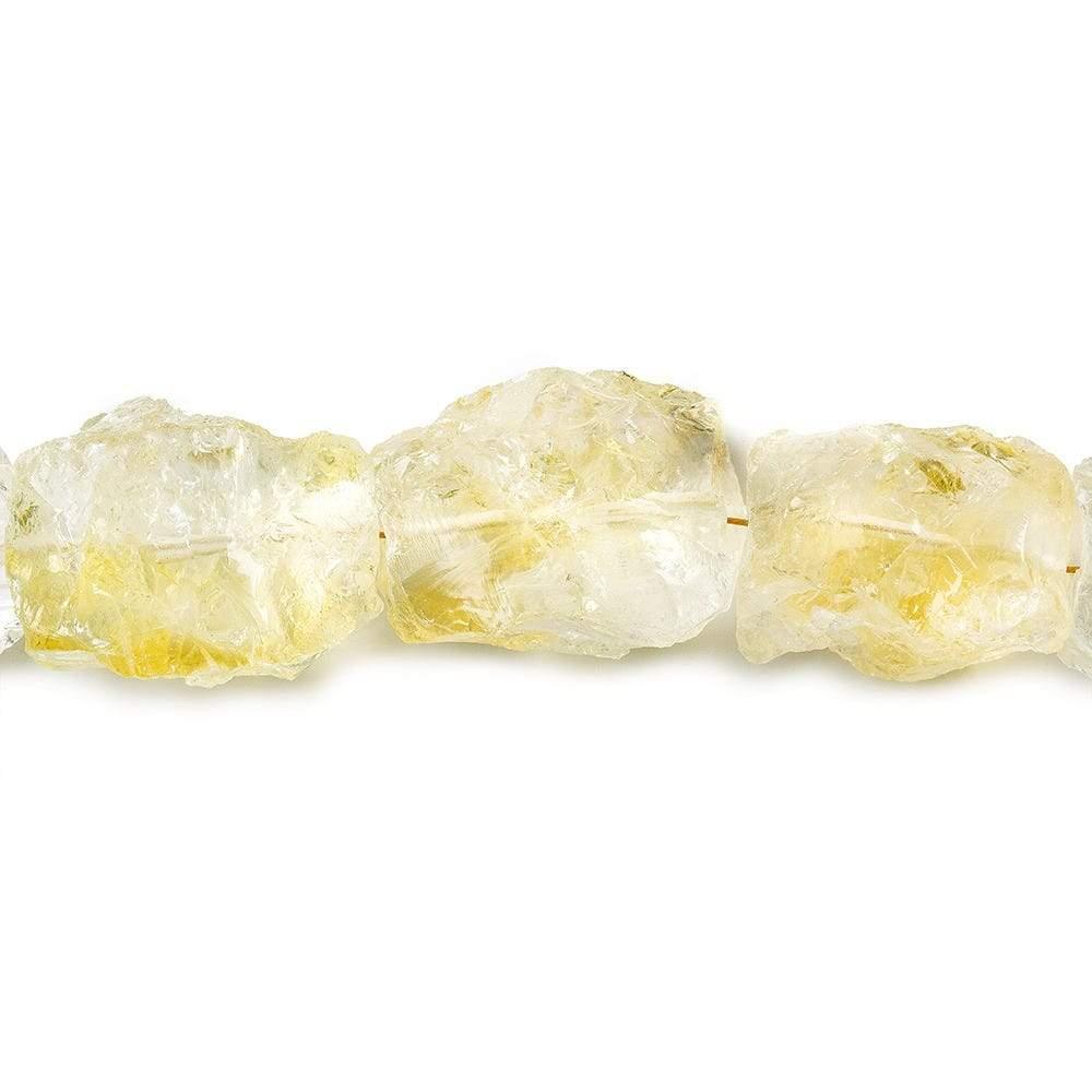 14x14mm Citrine Beads Hammer Faceted Rectangle 8 inch 14 pcs - The Bead Traders