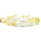 14x14mm Citrine Beads Hammer Faceted Rectangle 8 inch 14 pcs - The Bead Traders