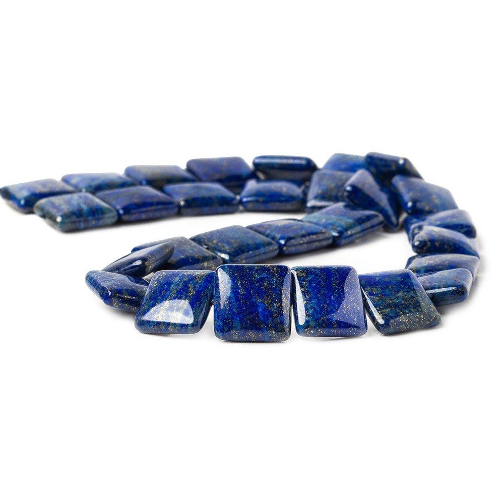 14x14mm Lapis Lazuli plain squares 16 inch 28 beads - The Bead Traders