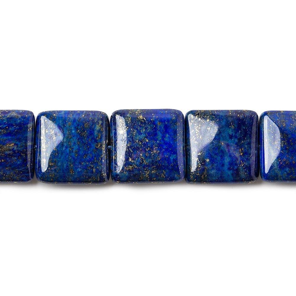 14x14mm Lapis Lazuli plain squares 16 inch 28 beads - The Bead Traders