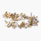 14x5-19x10mm Golden Pink Top Drilled Biwa Freshwater Pearls 15 inch 72 pieces - The Bead Traders