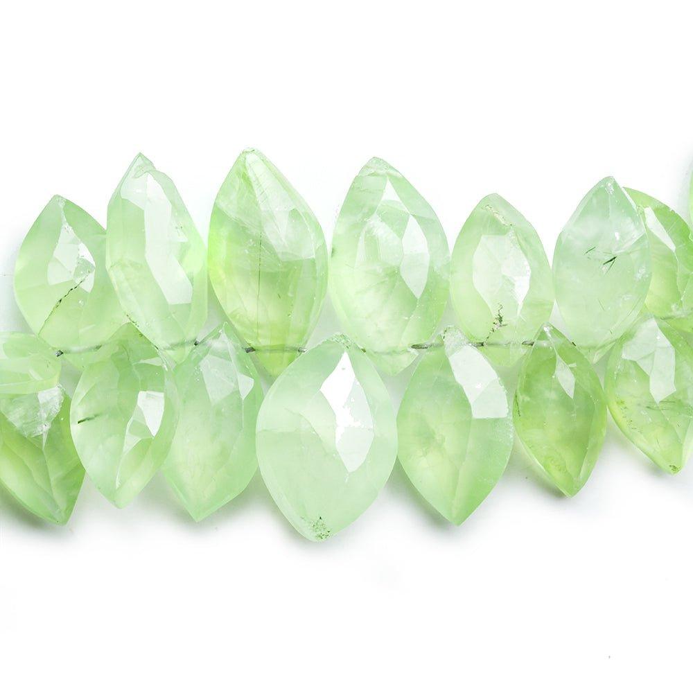 14x8mm-19x11mm Prehnite Faceted Marquise Beads 8.5 inch 45 pieces - The Bead Traders