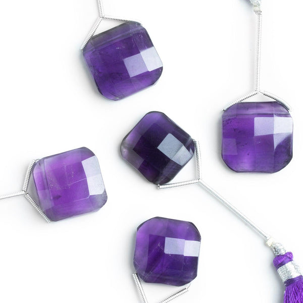 15-17mm Amethyst Pillow Focal Bead 1 Piece