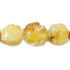 15-17mm Shaded Gold Yellow Agate Hammer Faceted Coin Beads 8 inch 13 pieces - The Bead Traders