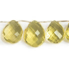 15-22mm Lemon Quartz Faceted Pear Briolette Beads 8 inch 14 pieces - The Bead Traders