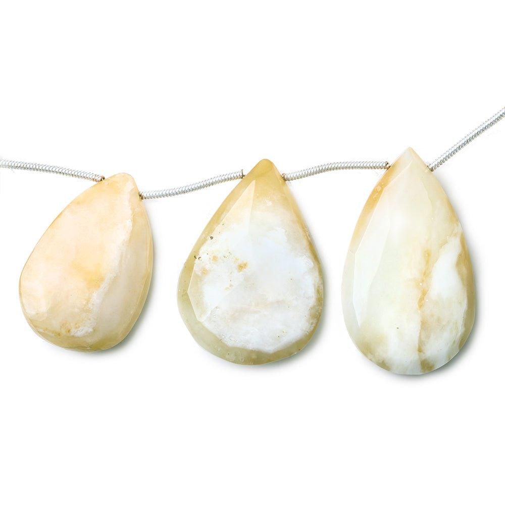 15 - 30mm Dendritic Opal Faceted Pear Bead 8 inch 10 pieces - The Bead Traders