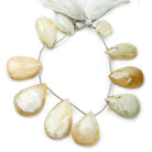 15 - 30mm Dendritic Opal Faceted Pear Bead 8 inch 10 pieces - The Bead Traders
