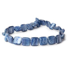 15.5mm Ceylon Blue Kyanite Plain Squares 16 inch 26 beads AA Grade - The Bead Traders