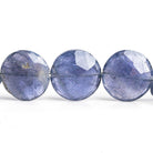 15mm-16mm Iolite Faceted Coin Beads 8 inch 14 pieces - The Bead Traders