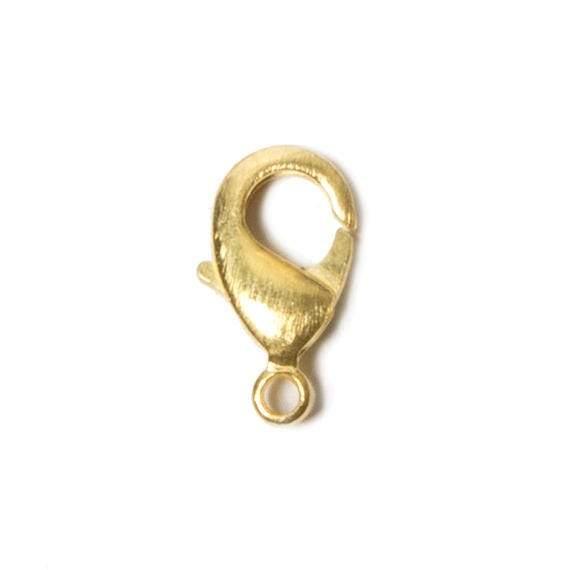 15mm 22kt Gold plated Brushed Lobster Clasp Set of 5 - The Bead Traders