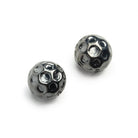 15mm Black Gold Plated Copper Round Beads 2 Pieces - The Bead Traders