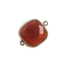 15mm Black Gold plated Silver Bezel Butterscotch Yellow Chalcedony faceted heart Pendant 1 piece - The Bead Traders