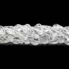 15mm Crystal Quartz Plain Straight Drilled Teardrop Beads, 15 inch - The Bead Traders