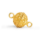 15mm Gold Plated Miligrain Circle Design Magnetic Clasp 1 Piece - The Bead Traders