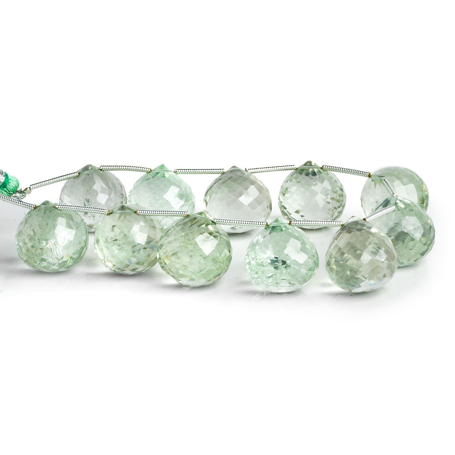 15mm Prasiolite Candy Kisses 7 inch 11 beads - The Bead Traders
