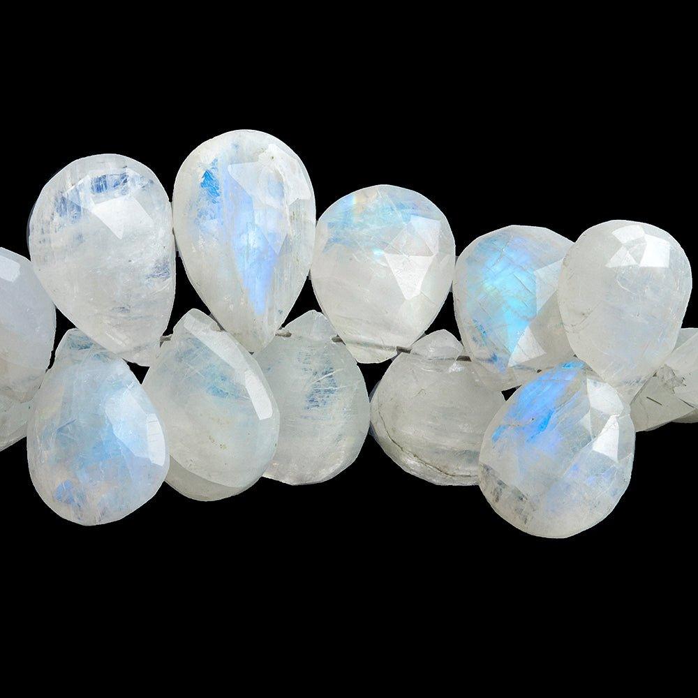 15mm Rainbow Moonstone Faceted Pear Beads 8.5 inch 43 pieces - The Bead Traders