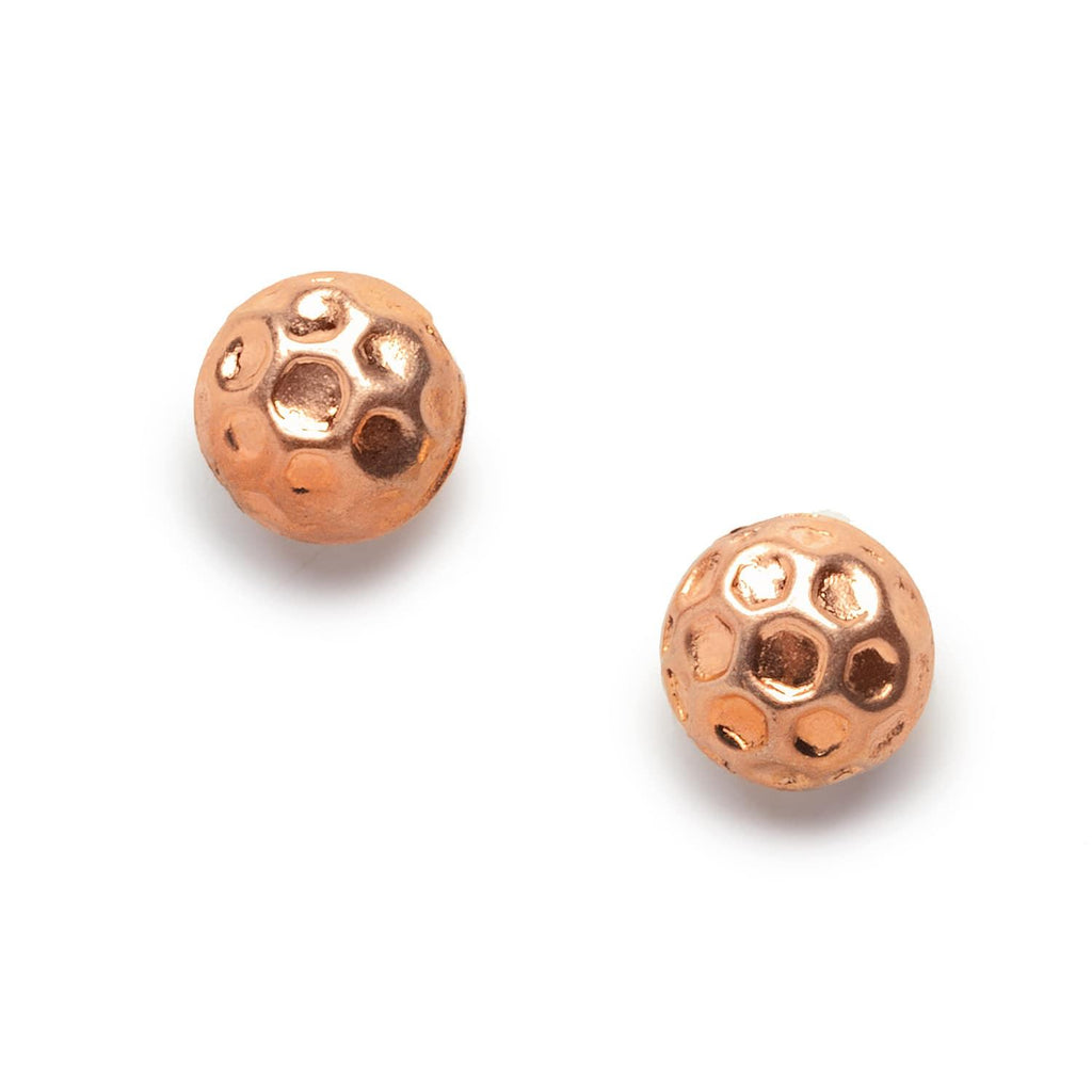 15mm Rose Gold Plated Copper Round Beads 2 Pieces - The Bead Traders