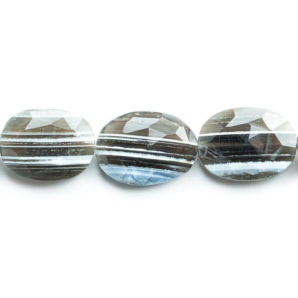 15x10-18x13mm Owyhee Denim Blue Opal faceted ovals 6 inch 9 beads - The Bead Traders