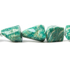 15x10-19x15mm Russian Amazonite Bead Faceted Nugget 16 inch 21 pieces - The Bead Traders