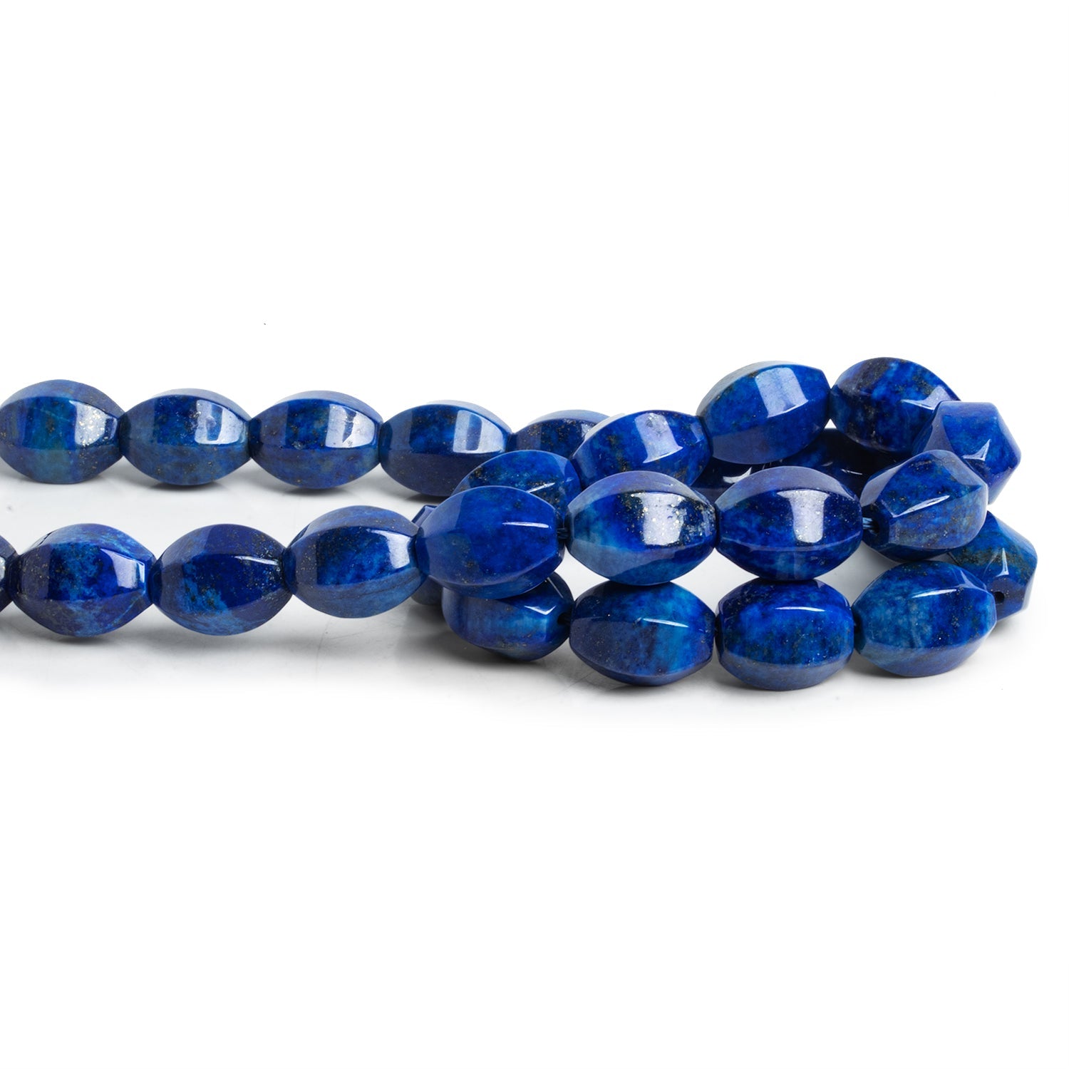 15x10mm Lapis Lazuli Lanterns 15 inch 25 beads - The Bead Traders