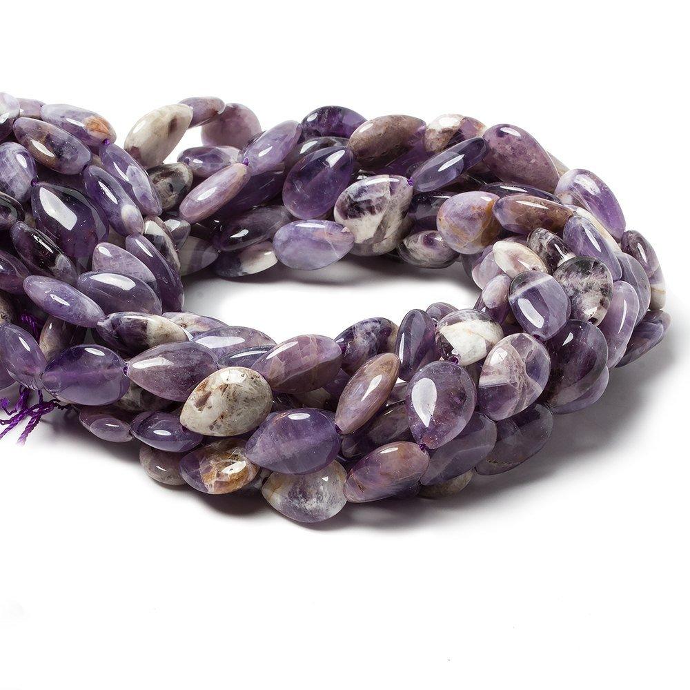 15x10x5mm Cape Amethyst straight drilled plain pears 15 inch 27 beads - The Bead Traders